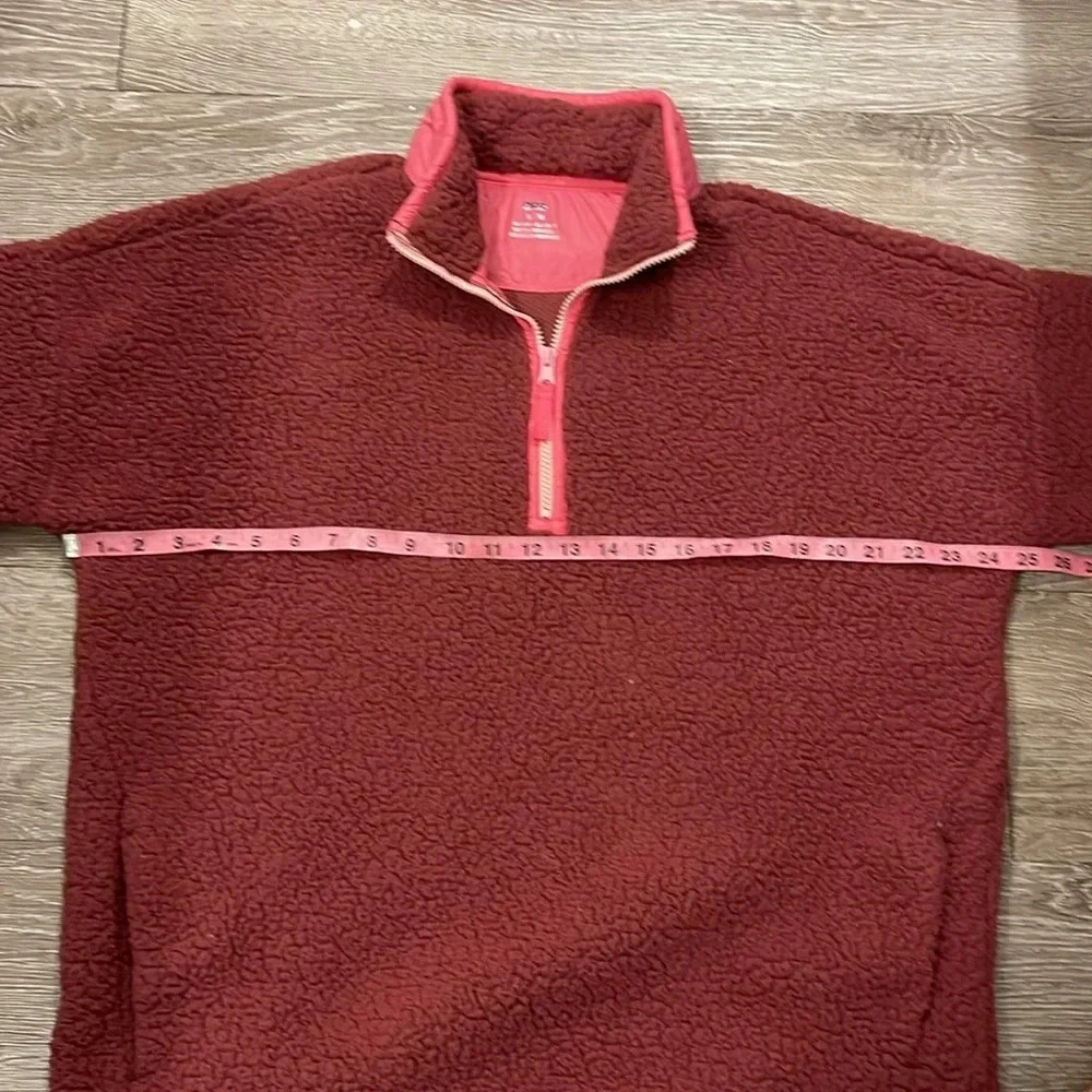 Aerie dream Sherpa pull over sweater pink size medium sweatshirt - Picture 6 of 9